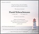 Traueranzeige Daniel Schwachtmann