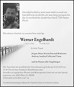 Traueranzeige Werner Engelhardt