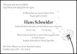 Traueranzeige Hans Schneider, München