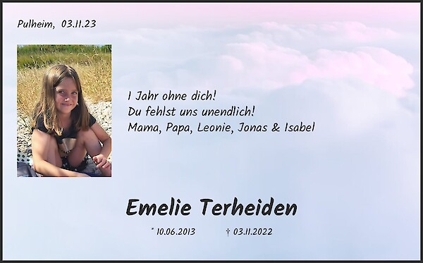 Obituary Emelie Terheiden