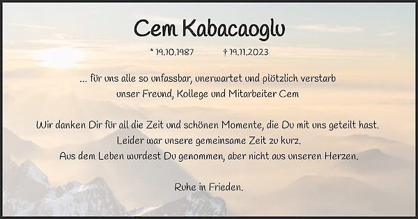 Obituary Cem Kabacaoglu