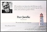 Traueranzeige Peer Jandke