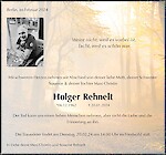 Obituary Holger Rehnelt, Breydin, OT Trampe