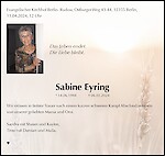 Traueranzeige Sabine Eyring