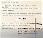 Obituary Joy Oheri, Mönchengladbach