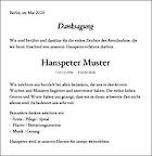 Acknowledgement ad for the newspaper: classic & simple