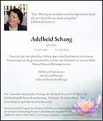 Obituary Adelheid Schang