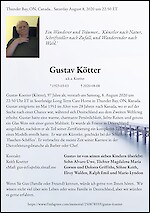 Traueranzeige Gustav Kötter, Unna