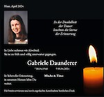 Obituary Gabriele Daunderer, Haar