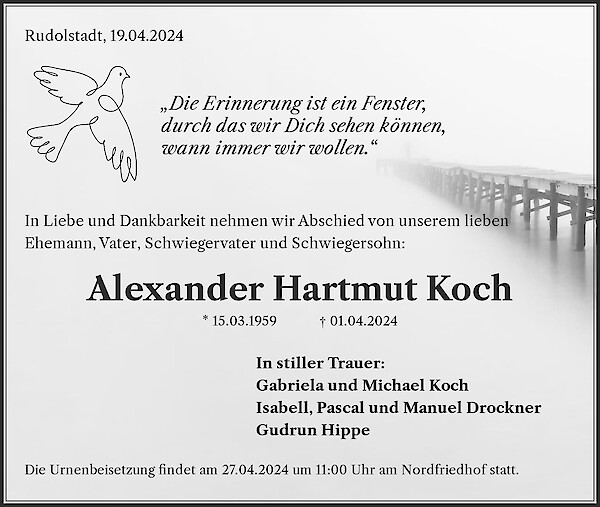 Obituary Alexander Hartmut Koch