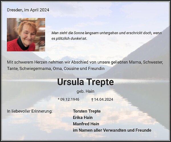 Obituary Ursula Trepte