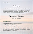 Danksagung Word: Hintergrundbild «Abendrot am Meer»