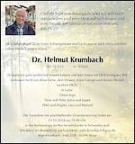 Traueranzeige Dr. Helmut Krumbach