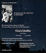 Traueranzeige Gisela Lischke