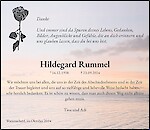 Traueranzeige Hildegard Rummel