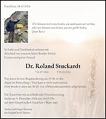 Traueranzeige Dr. Roland Stuckardt, Frankfurt