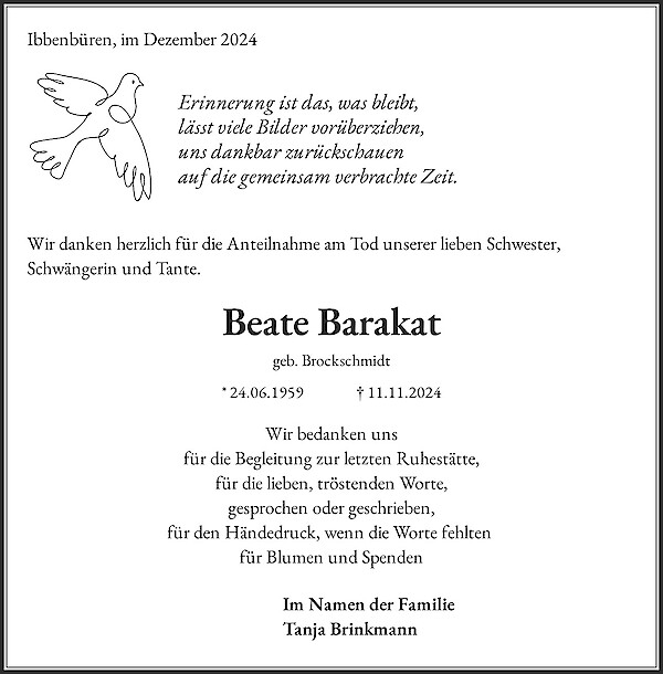 Obituary Beate Barakat