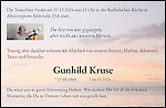 Obituary Gunhild Kruse, Altentreptow