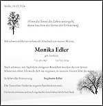 Obituary Monika Edler, Mölln