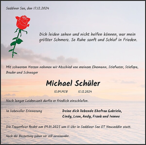 Obituary Michael Schüler