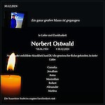 Traueranzeige Norbert Ostwald, Norderstedt