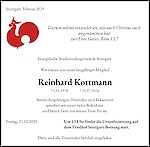 Traueranzeige Reinhard Kottmann, Stuttgart