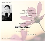 Obituary Rebecca Bauer