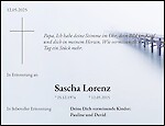 Obituary Sascha Lorenz