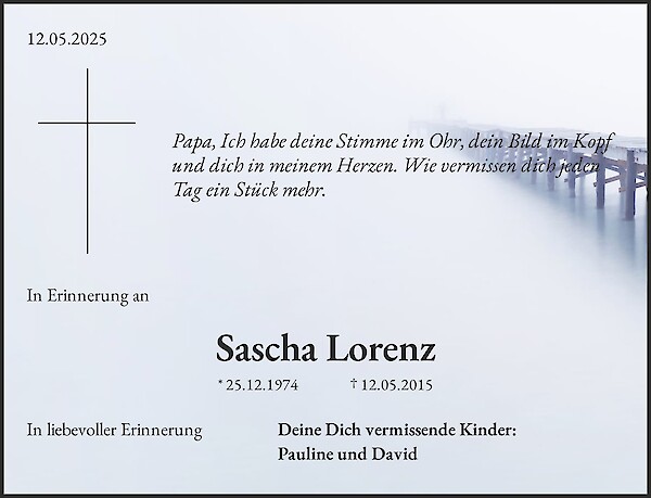 Obituary Sascha Lorenz