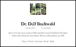 Obituary Dr. Delf Buchwald