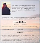 Obituary Uwe Ebken, Varel