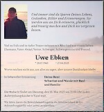 Traueranzeige Uwe Ebken, Varel