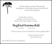 Obituary Siegfried Sommerfeld
