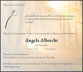 Obituary Angela Albrecht, Hagen