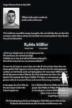 Traueranzeige Robin Müller