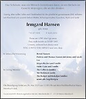 Obituary Irmgard Hansen