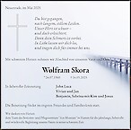 Obituary Wolfram Skora, Neuenrade
