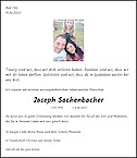 Traueranzeige Joseph Sachenbacher, Bad Tölz