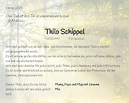 Traueranzeige Thilo Schippel