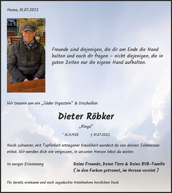 Obituary Dieter Röbker, Herne