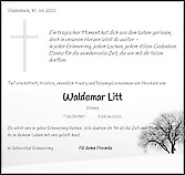 Traueranzeige Waldemar Litt, Gladenbach