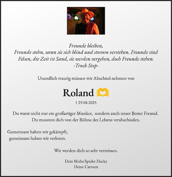 Obituary of Roland 🫶, Emskirchen