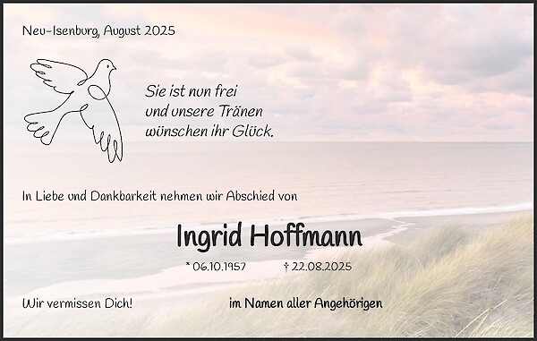 Obituary Ingrid Hoffmann