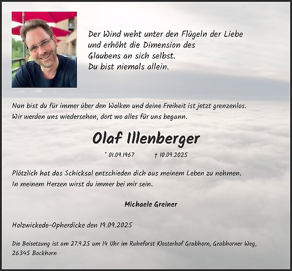 Traueranzeige von Olaf Illenberger