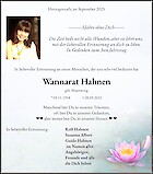 Obituary Wannarat Hahnen, Herzogenrath