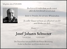 Obituary Josef Johann Schweter, Salzgitter