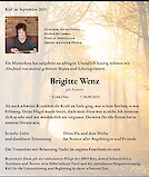 Obituary Brigitte Wenz, Kiel