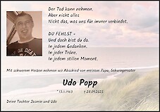 Obituary Udo Popp, Wässerndorf