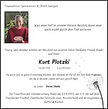 Obituary Kurt Plotzki, Stuttgart
