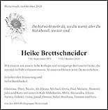 Obituary Heike Brettschneider